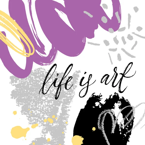 Η ζωή είναι κάρτα τέχνης. — Διανυσματικό Αρχείο