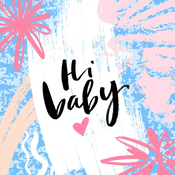 Ciao baby card . — Vettoriale Stock