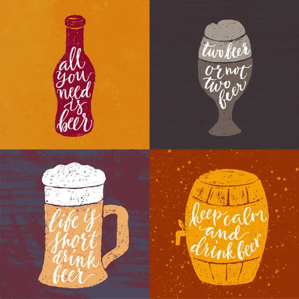 Frases sobre cerveja para um pub —  Vetores de Stock