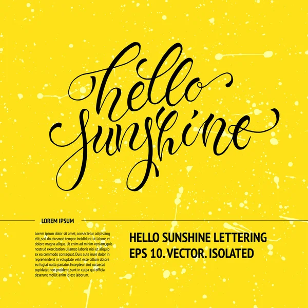 Hello Sunshine kártya-sablon Vektor Grafikák