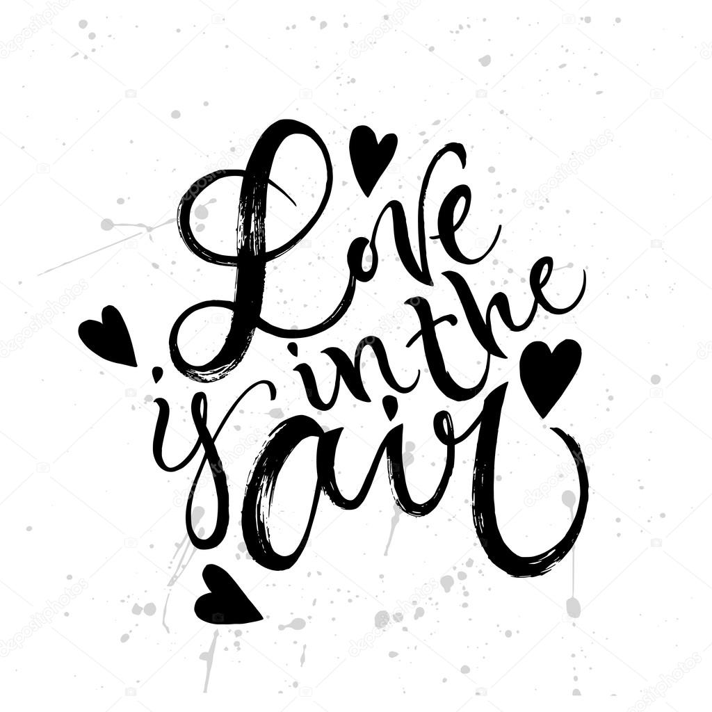 Love is in the air card template. Stock Vector Image by