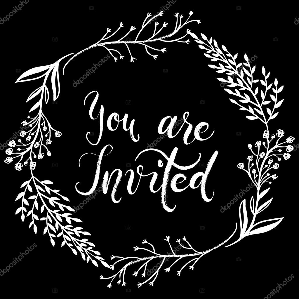 Estás invitado a la fiesta. Vector de stock #124054654 de ©SpencerianSisters, image size:1024x1024