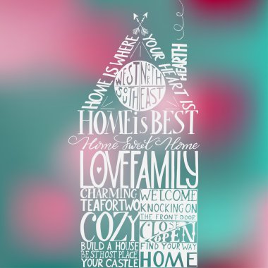  phrases about home sweet home  clipart