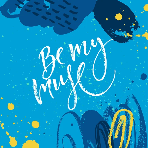 Be my muse card template — Stock Vector