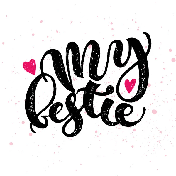 Lettering My Bestie para amigos —  Vetores de Stock