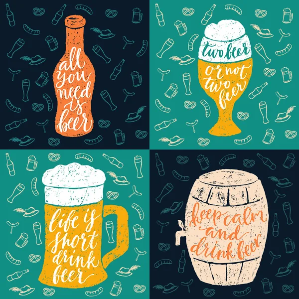Bira için bir pub hakkında ifadeler — Stok Vektör