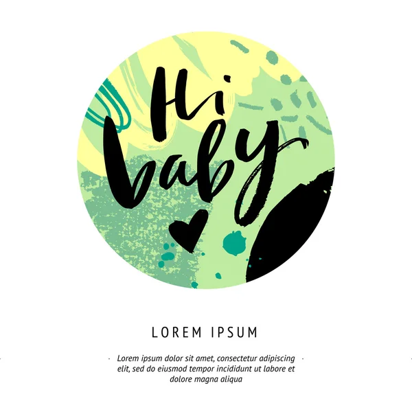 Hi baby card. Stock Vector