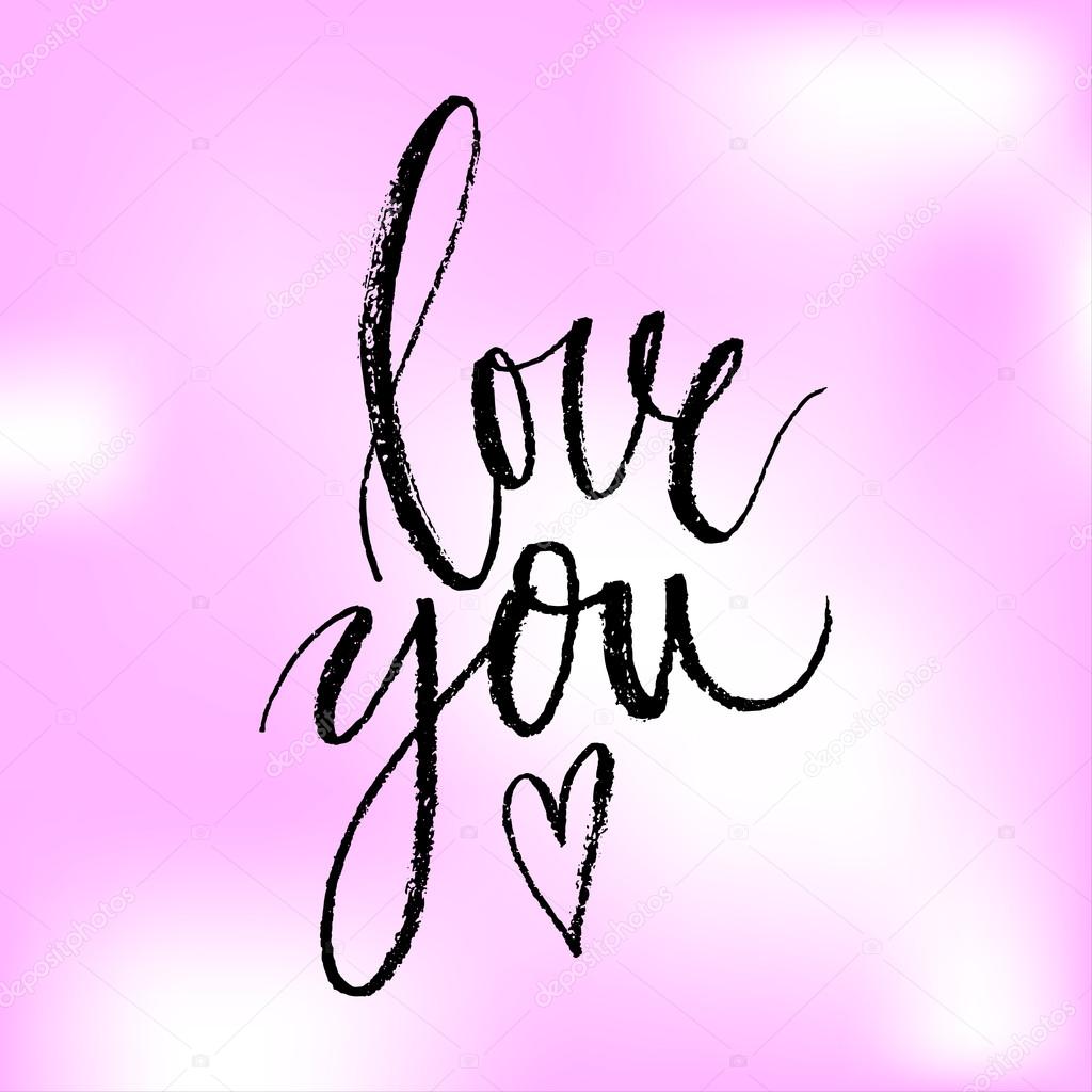 I Love You Calligraphy Phrase Stock Vector C Spenceriansisters