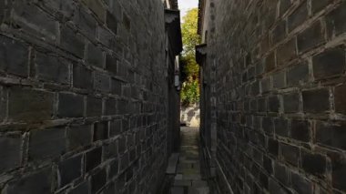 Çin 'in Nanjing şehrindeki Laomendong caddesinin tarihi manzarası, eski Çin' in geleneksel kanal mimarisini gözler önüne seriyor..