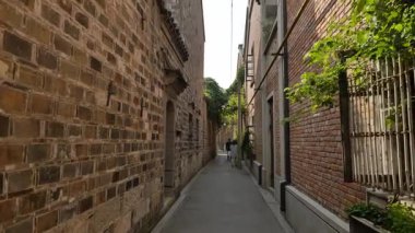 Çin 'in Nanjing şehrindeki Laomendong caddesinin tarihi manzarası, eski Çin' in geleneksel kanal mimarisini gözler önüne seriyor..