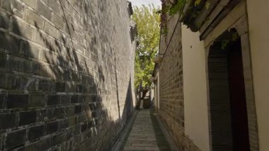 Çin 'in Nanjing şehrindeki Laomendong caddesinin tarihi manzarası, eski Çin' in geleneksel kanal mimarisini gözler önüne seriyor..