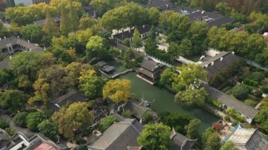 Nanjing 'deki Başkanlık Sarayı' nın hava görüntüleri. Yüksek kalite 4k görüntü