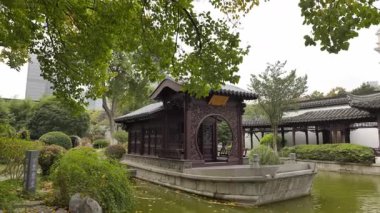 Nanjing 'deki Başkanlık Sarayı' nın manzarası ve manzarası. Yüksek kalite 4k görüntü