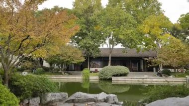 Nanjing 'deki Başkanlık Sarayı' nın manzarası ve manzarası. Yüksek kalite 4k görüntü