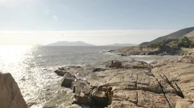 Fujian Yushan Adası 'ndaki doğal manzara. Yüksek kalite 4k görüntü