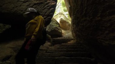 Fujian 'daki Taimu Dağı' nın doğal manzarası. Yüksek kalite 4k görüntü