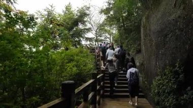 Fujian 'daki Taimu Dağı' nın doğal manzarası. Yüksek kalite 4k görüntü