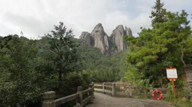 Fujian 'daki Taimu Dağı' nın doğal manzarası. Yüksek kalite 4k görüntü