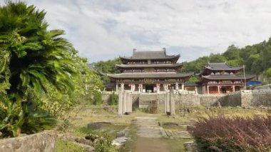 Fujian 'daki Taimu Dağı' nın doğal manzarası. Yüksek kalite 4k görüntü