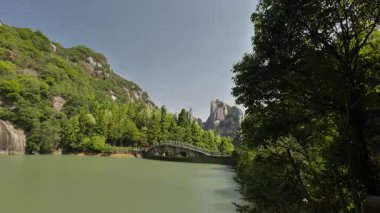 Fujian 'daki Taimu Dağı' nın doğal manzarası. Yüksek kalite 4k görüntü