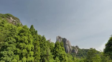 Fujian 'daki Taimu Dağı' nın doğal manzarası. Yüksek kalite 4k görüntü