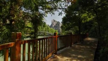 Fujian 'daki Taimu Dağı' nın doğal manzarası. Yüksek kalite 4k görüntü