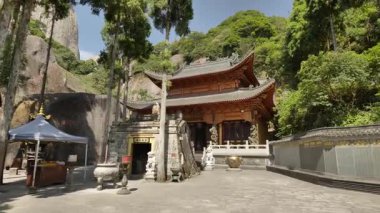 Fujian 'daki Taimu Dağı' nın doğal manzarası. Yüksek kalite 4k görüntü