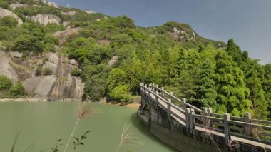 Fujian 'daki Taimu Dağı' nın doğal manzarası. Yüksek kalite 4k görüntü