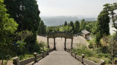 Fujian 'daki Taimu Dağı' nın doğal manzarası. Yüksek kalite 4k görüntü