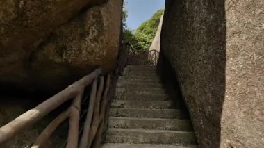 Fujian 'daki Taimu Dağı' nın doğal manzarası. Yüksek kalite 4k görüntü