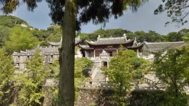 Fujian 'daki Taimu Dağı' nın doğal manzarası. Yüksek kalite 4k görüntü