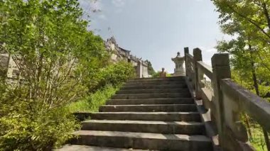 Fujian 'daki Taimu Dağı' nın doğal manzarası. Yüksek kalite 4k görüntü