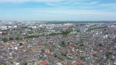 Yangzhou şehir manzarası ve Jiangsu, Çin 'deki tarihi mimari. Yüksek kalite 4k görüntü