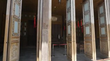 Ge Garden, Yangzhou, Jiangsu, Çin 'deki tarihi mimari ve doğal manzara. Yüksek kalite 4k görüntü