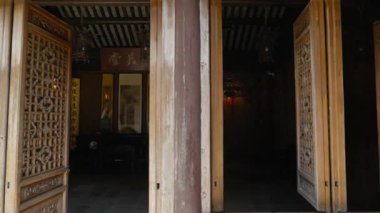 Ge Garden, Yangzhou, Jiangsu, Çin 'deki tarihi mimari ve doğal manzara. Yüksek kalite 4k görüntü