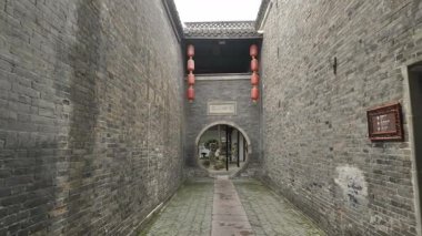 He Garden, Yangzhou, Jiangsu, Çin 'deki tarihi mimari ve doğal manzara. Yüksek kalite 4k görüntü