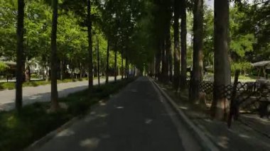 Şehrin Yangzhou sokak manzarası, Jiangsu, Çin. Yüksek kalite 4k görüntü