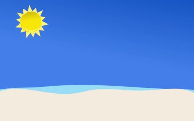 Vektör düz plaj simgesinin canlandırması