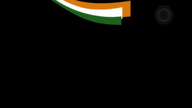 Şeffaf arkaplan üzerinde temiz alan olan Hint bayrağı sınır animasyonu. Video kaplamaları, geçişler, sunumlar, haberler ve ulusal temalı projeler için profesyonel hareket grafik çerçevesi