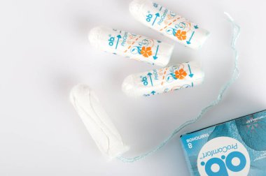 Kadınlar için hijyenik tamponlar.