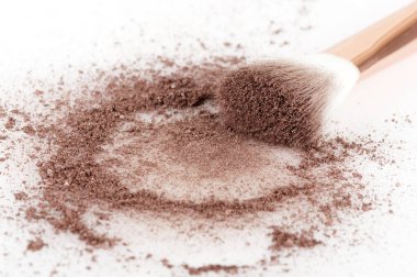 Parlak göz farı. Çok renkli göz farı. Makro.