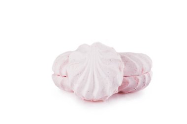 Beyaz arka planda meyveli şekerlemeler. Yuvarlak şekerleme..