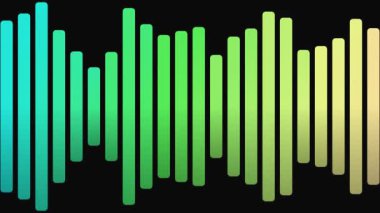 yeşil ses dalgası arka planı. vektör illüstrasyonu