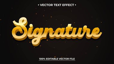 Koyu Arkaplanda Parıltılı Altın İmza Efekti, E