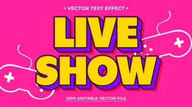 Modern sunumlar için canlı canlı vektör metin efekti