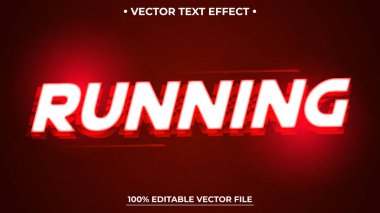 Dijital modern tema için uygun düzenlenebilir metin efekti çalıştırılıyor