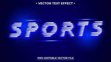 Dijital modern tema için uygun spor düzenlenebilir metin efekti