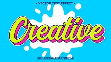 Yaratıcı Sıçrama düzenlenebilir vektör metin efekti