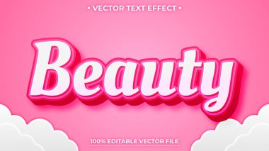 Güzellik Düzenlenebilir metin efekti Sevgililer Günü teması