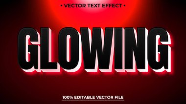 Glowing lights text neon style editable text effect